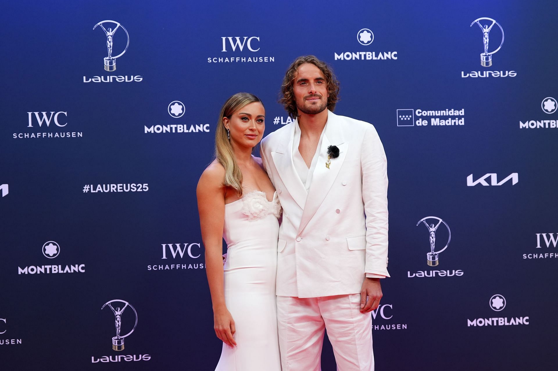 Stefanos Tsitsipas and Paula Badosa at the Laureus World Sports Awards Madrid 2025 - Source: Getty